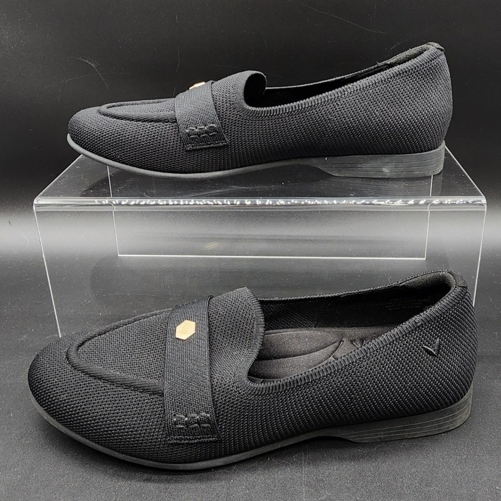 VIVAIA Size 10 Black Knit Pointed Toe Loafers Sustainable Comfort Work Slip On